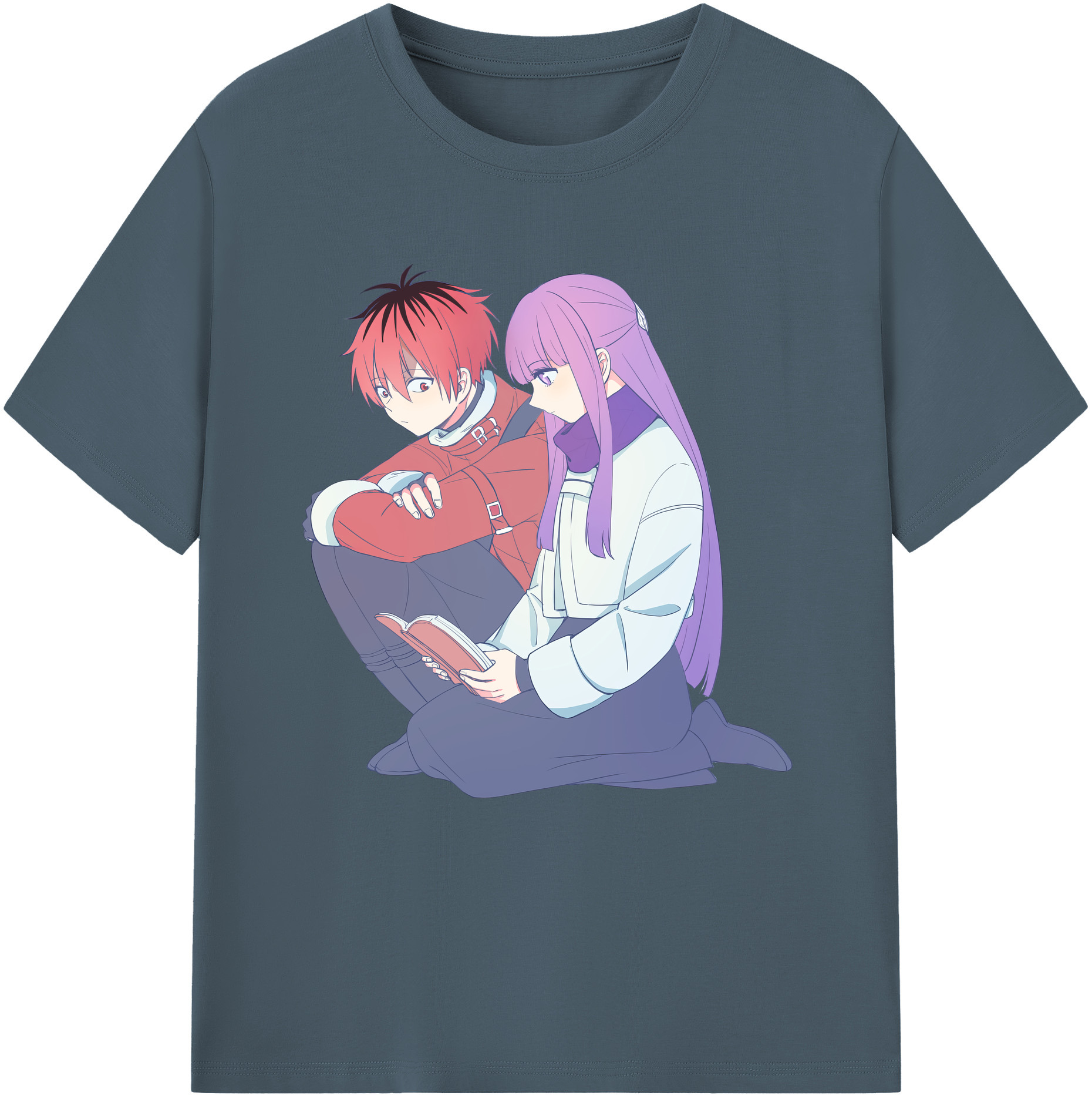 （画像用） 葬送のフリーレン Frieren 綿100％半袖Tシャツ（フロントプリント）